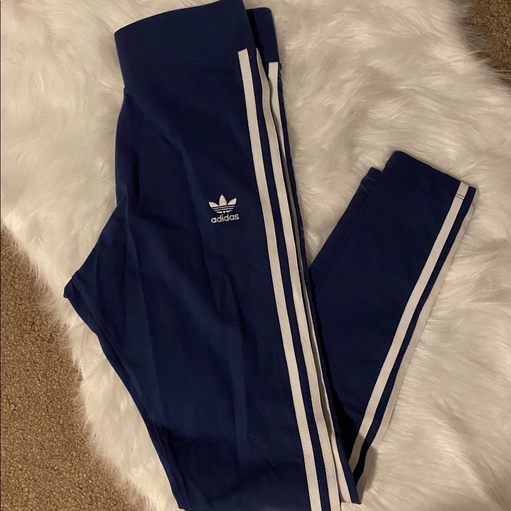 Blue adidas leggings